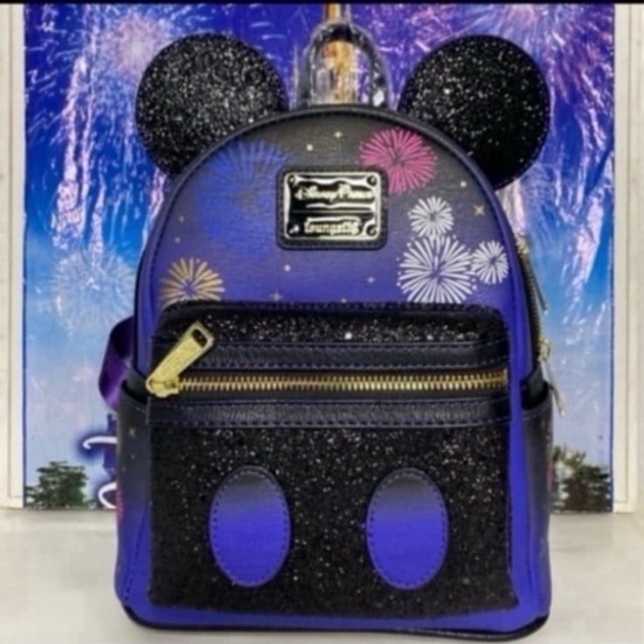 Disney parks december mmma fireworks Loungefly mini backpack NWT